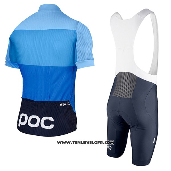 2017 Maillot Ciclismo POC Fondo Elements Bleu Clair Manches Courtes et Cuissard